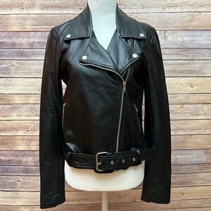Forever 21 Black Faux Leather Moto Jacket